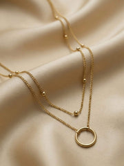 Layered Halo & Station Necklace